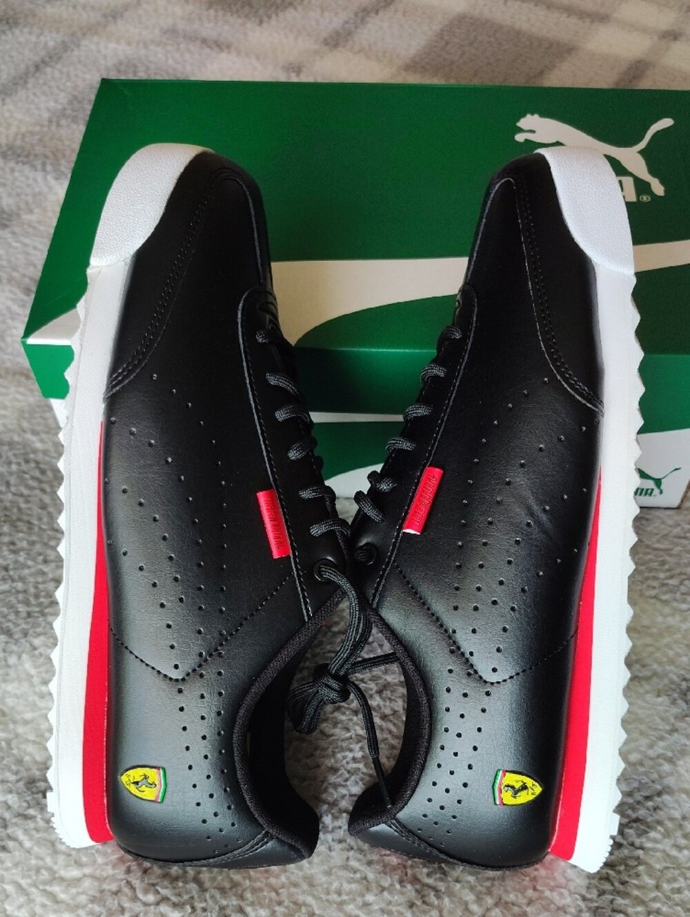 Ferrari Puma Black Sneakers with Red and White Accents 10.5 NIB